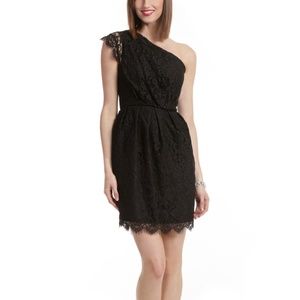 Shoshanna Verona One Shoulder Lace Cocktail Dress